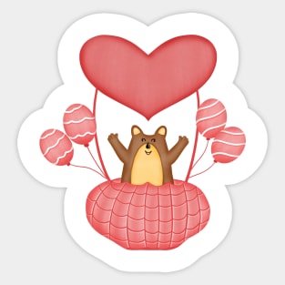 Groundhog christmas balloons Sticker